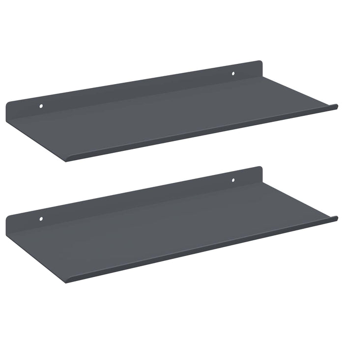 Raft de perete cu raft 2 pcs Antracit 40 x 18 x 2,5 cm - WALTI WALTI