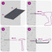 Raft de perete cu raft 2 pcs Antracit 40 x 18 x 2,5 cm - WALTI WALTI