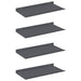 Raft de perete cu raft 4 pcs Antracit 40 x 18 x 2,5 cm - WALTI WALTI