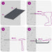 Raft de perete cu raft 4 pcs Antracit 40 x 18 x 2,5 cm - WALTI WALTI
