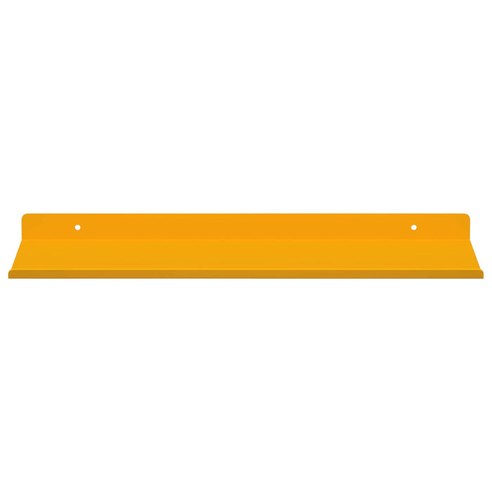 Raft de perete cu raft 2 pcs Galben muștar 40 x 18 x 2,5 cm - WALTI WALTI