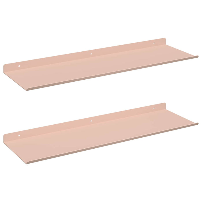 Raft de perete cu raft Pe perete 2 pcs Roz 60 x 18 x 2,5 cm - WALTI WALTI