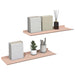 Raft de perete cu raft Pe perete 2 pcs Roz 60 x 18 x 2,5 cm - WALTI WALTI