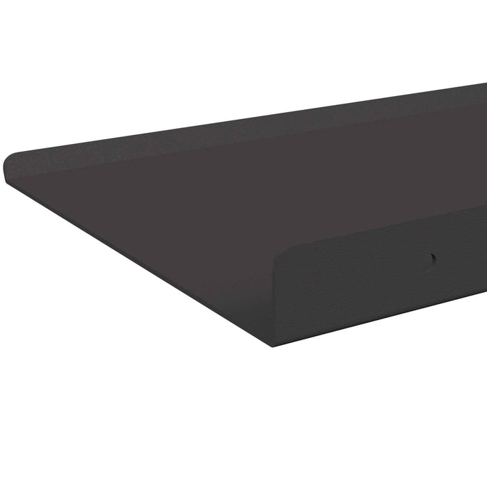 Raft de perete cu raft Pe perete 4 pcs Negru 80 x 18 x 2,5 cm - WALTI WALTI