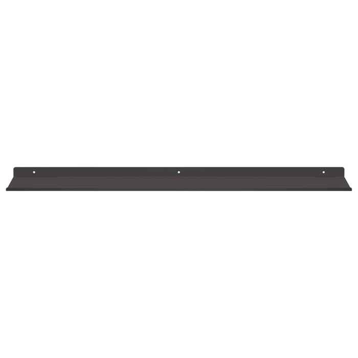 Raft de perete cu raft Pe perete 4 pcs Negru 80 x 18 x 2,5 cm - WALTI WALTI