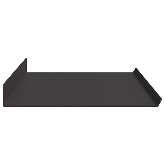 Raft de perete cu raft Pe perete 4 pcs Negru 80 x 18 x 2,5 cm - WALTI WALTI