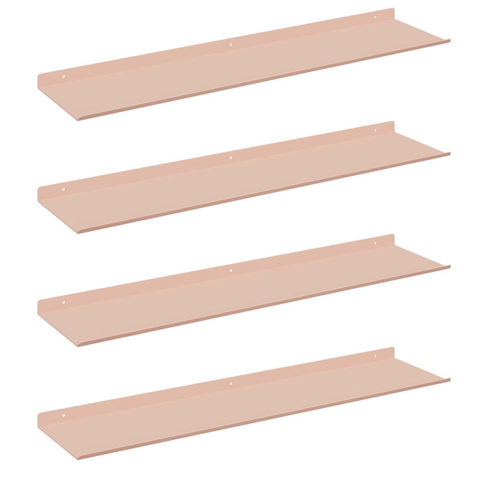 Raft de perete cu raft Pe perete 4 pcs Roz 80 x 18 x 2,5 cm - WALTI WALTI