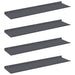 Raft de perete cu raft 4 pcs Antracit 80 x 18 x 2,5 cm - WALTI WALTI