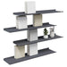 Raft de perete cu raft 4 pcs Antracit 80 x 18 x 2,5 cm - WALTI WALTI