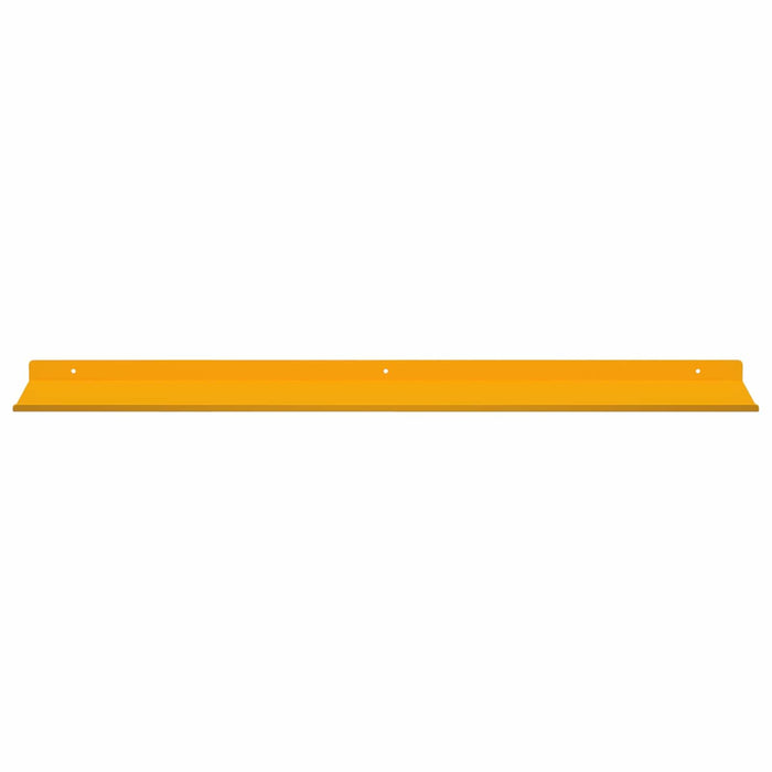 Raft de perete cu raft 4 pcs Galben muștar 80 x 18 x 2,5 cm - WALTI WALTI