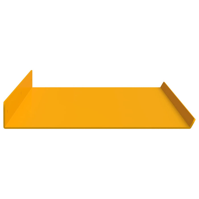 Raft de perete cu raft 4 pcs Galben muștar 80 x 18 x 2,5 cm - WALTI WALTI