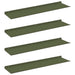 Raft de perete cu raft 4 pcs Verde măsliniu 80 x 18 x 2,5 cm - WALTI WALTI