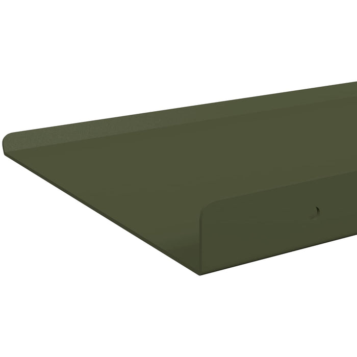 Raft de perete cu raft 4 pcs Verde măsliniu 80 x 18 x 2,5 cm - WALTI WALTI