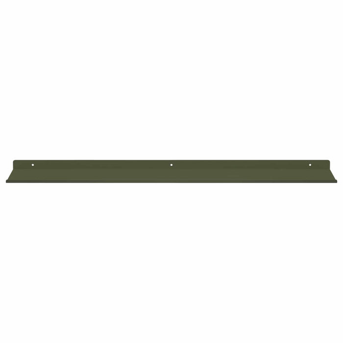 Raft de perete cu raft 4 pcs Verde măsliniu 80 x 18 x 2,5 cm - WALTI WALTI