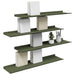 Raft de perete cu raft 4 pcs Verde măsliniu 80 x 18 x 2,5 cm - WALTI WALTI