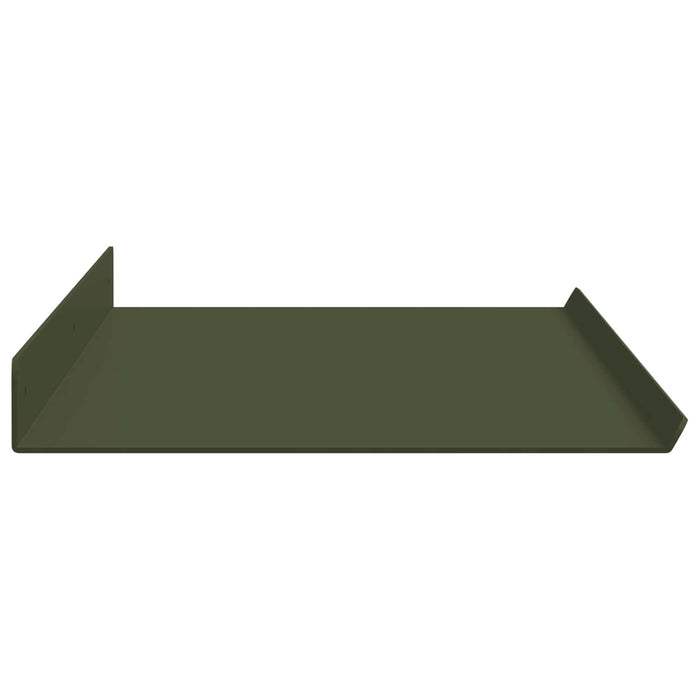 Raft de perete cu raft 4 pcs Verde măsliniu 80 x 18 x 2,5 cm - WALTI WALTI