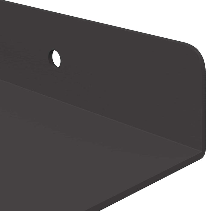 Raft suspendat Pe perete 2 pcs Negru 100 x 18 x 2,5 cm Oțel WALTI