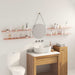 Raft de perete cu raft Pe perete 4 pcs Roz 100 x 18 x 2,5 cm - WALTI WALTI
