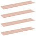 Raft de perete cu raft Pe perete 4 pcs Roz 100 x 18 x 2,5 cm - WALTI WALTI