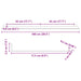 Raft de perete cu raft Pe perete 4 pcs Roz 100 x 18 x 2,5 cm - WALTI WALTI
