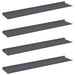 Raft de perete cu raft 4 pcs Antracit 100 x 18 x 2,5 cm - WALTI WALTI