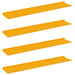 Raft de perete cu raft 4 pcs Galben muștar 100 x 18 x 2,5 cm - WALTI WALTI