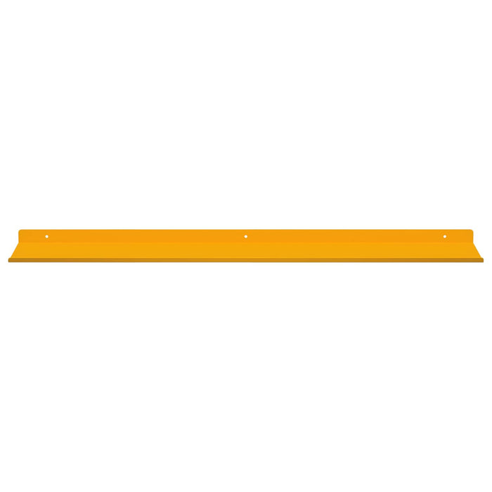 Raft de perete cu raft 4 pcs Galben muștar 100 x 18 x 2,5 cm - WALTI WALTI