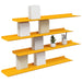 Raft de perete cu raft 4 pcs Galben muștar 100 x 18 x 2,5 cm - WALTI WALTI