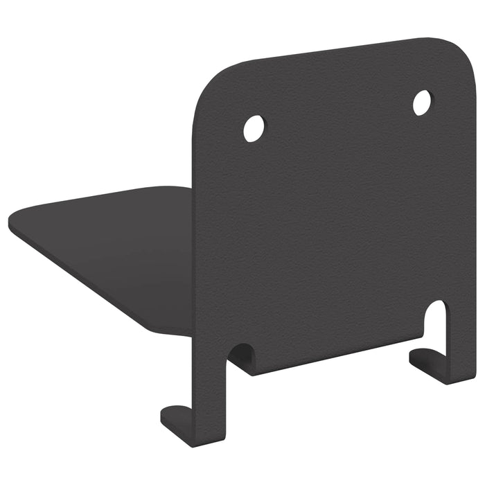Raft suspendat cu raft Pe perete 8 pcs Negru 6 x 10,8 x 6,6 cm - WALTI WALTI