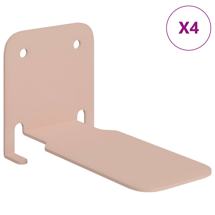 Raft suspendat cu raft Pe perete 4 pcs Roz 6 x 10,8 x 6,6 cm - WALTI WALTI