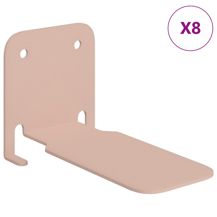Raft suspendat cu raft Pe perete 8 pcs Roz 6 x 10,8 x 6,6 cm - WALTI WALTI