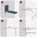 Raft suspendat cu raft 8 pcs Antracit 6 x 10,8 x 6,6 cm - WALTI WALTI