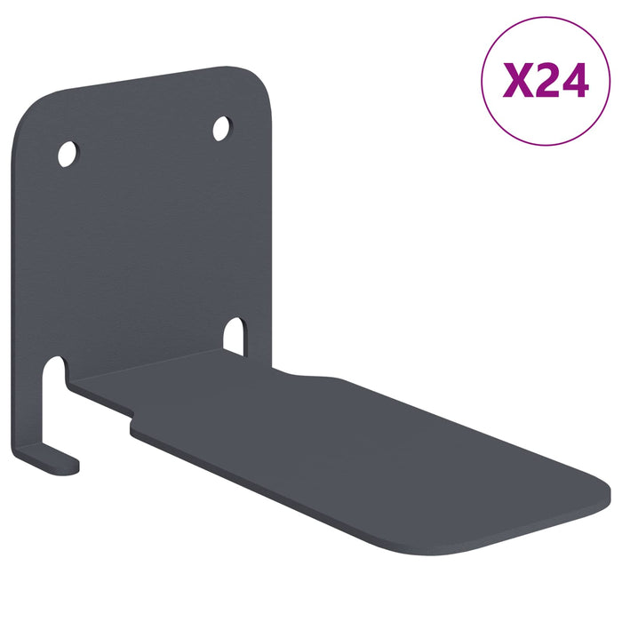 Raft suspendat cu raft 24 pcs Antracit 6 x 10,8 x 6,6 cm - WALTI WALTI