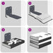 Raft suspendat cu raft 24 pcs Antracit 6 x 10,8 x 6,6 cm - WALTI WALTI