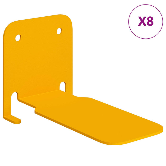 Raft suspendat cu raft 8 pcs Galben muștar 6 x 10,8 x 6,6 cm - WALTI WALTI