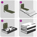 Raft suspendat cu raft 8 pcs Verde măsliniu 6 x 10,8 x 6,6 cm - WALTI WALTI