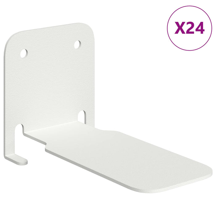 Raft suspendat cu raft Pe perete 24 pcs Alb 6 x 10,8 x 6,6 cm - WALTI WALTI