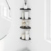 Raft suspendat cu raft cu depozitare 4 pcs Negru 15 x 15 x 2 cm - WALTI WALTI