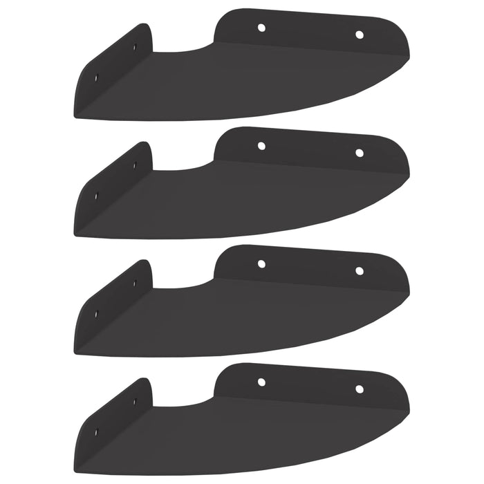 Raft suspendat cu raft cu depozitare 4 pcs Negru 15 x 15 x 2 cm - WALTI WALTI