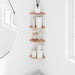 Raft suspendat cu raft cu depozitare 4 pcs Roz 15 x 15 x 2 cm - WALTI WALTI