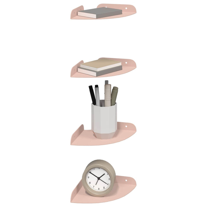 Raft suspendat cu raft cu depozitare 4 pcs Roz 15 x 15 x 2 cm - WALTI WALTI