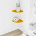 Raft suspendat cu raft 2 pcs Galben muștar 15 x 15 x 2 cm - WALTI WALTI