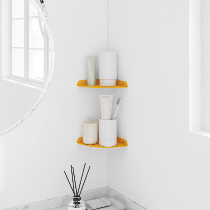 Raft suspendat cu raft 2 pcs Galben muștar 15 x 15 x 2 cm - WALTI WALTI