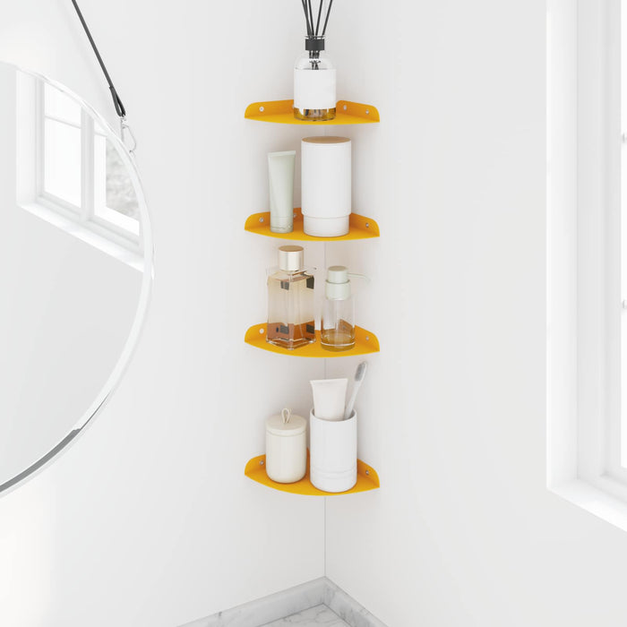 Raft suspendat cu raft 4 pcs Galben muștar 15 x 15 x 2 cm - WALTI WALTI