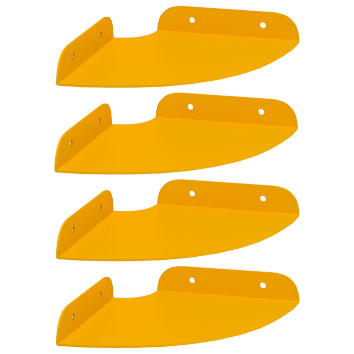 Raft suspendat cu raft 4 pcs Galben muștar 15 x 15 x 2 cm - WALTI WALTI