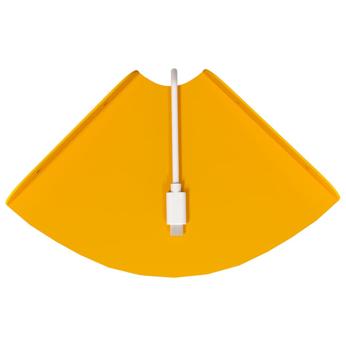 Raft suspendat cu raft 4 pcs Galben muștar 15 x 15 x 2 cm - WALTI WALTI