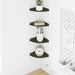 Raft suspendat cu raft 4 pcs Verde măsliniu 15 x 15 x 2 cm - WALTI WALTI