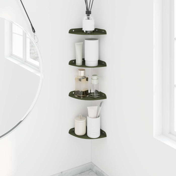 Raft suspendat cu raft 4 pcs Verde măsliniu 15 x 15 x 2 cm - WALTI WALTI