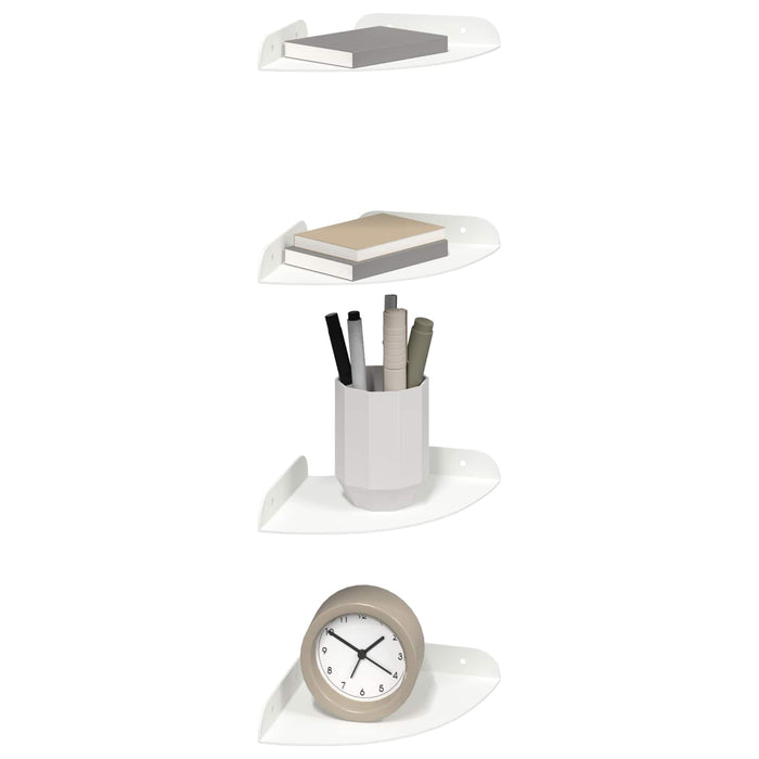 Raft suspendat cu raft cu depozitare 4 pcs Alb 15 x 15 x 2 cm - WALTI WALTI