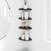 Raft suspendat cu raft cu depozitare 4 pcs Negru 18 x 18 x 2 cm - WALTI WALTI